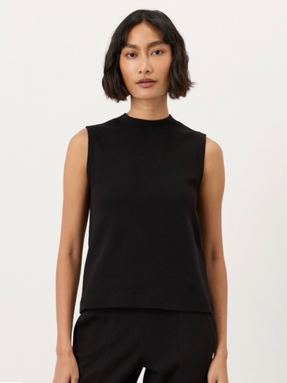 Pact organic cotton Sleeveless Airplane Mock Neck Top